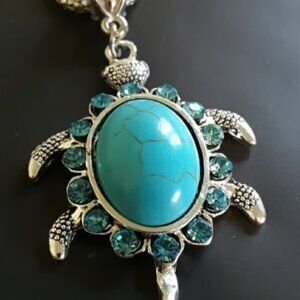 Intricately detailed Turtle Pendant Necklace